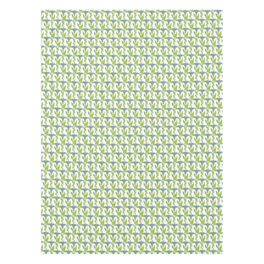 Jugendstil-Blau Ipomoea Tapetenwerfer Tischdecke (Vorderseite)