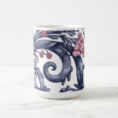 Jugendstil Blau Rosa Tasse (Mittel)