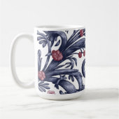 Jugendstil Blau Rosa Tasse (Links)