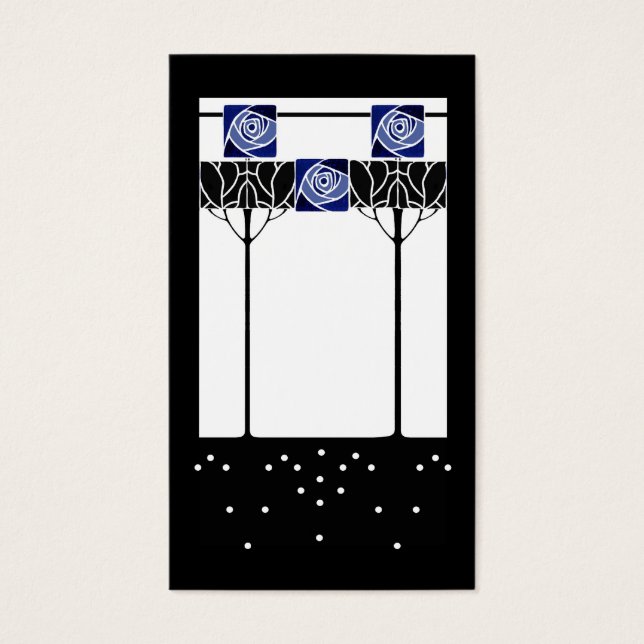 Jugendstil-blaue Rose (Vorderseite)