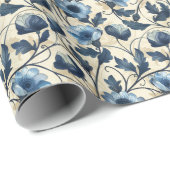 Jugendstil-Blossen: Elegantes Ambiente Geschenkpapier (Rolleneckpunkt)