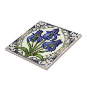 Jugendstil-Bluebell-Blume-Patrone 1 Fliese (Seite)