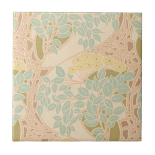 Jugendstil blühende Blumenkunst Fliese