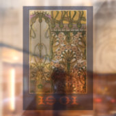 Jugendstil-Blume Alphonse mucha Kunstvoll wandern Fensteraufkleber (Blatt 2)