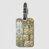 Jugendstil-Blume Alphonse mucha Kunstvoll wandern Gepäckanhänger (Vorderseite Vertikal)