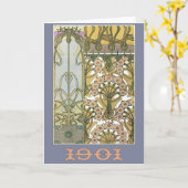 Jugendstil-Blume Alphonse mucha Kunstvoll wandern Karte (Gelbe Blume)