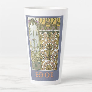 Jugendstil-Blume Alphonse mucha Kunstvoll wandern  Milchtasse
