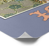 Jugendstil-Blume Alphonse mucha Kunstvoll wandern Poster (Ecke)