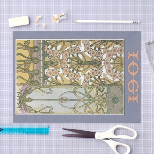 Jugendstil-Blume Alphonse mucha Kunstvoll wandern Seidenpapier (Handwerk)