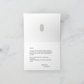 Jugendstil-Blume Blumenborder vollständig bearbeit Dankeskarte (Innenseite)