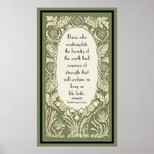 Jugendstil-Blume Blumengrenzangebot Maßgeschneider Poster (Vorne)