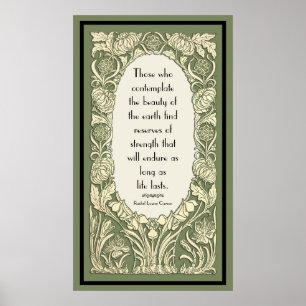 Jugendstil-Blume Blumengrenzangebot Maßgeschneider Poster