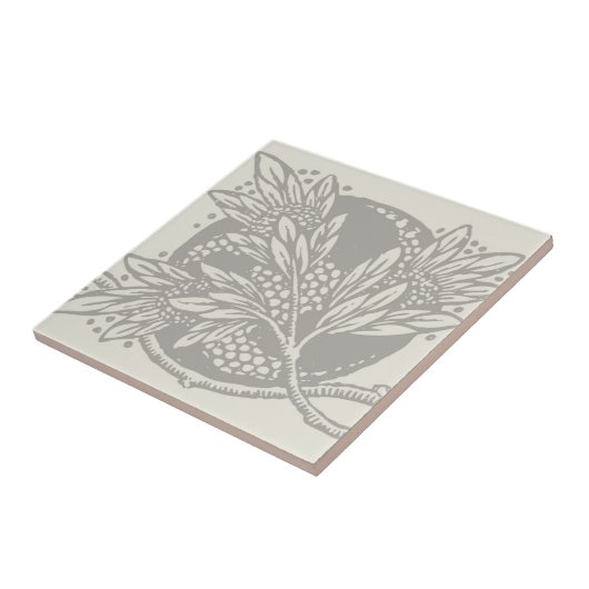 Jugendstil-Blume Blumenminimalismus Fliese (Seite)