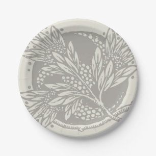 Jugendstil-Blume Blumenminimalismus Pappteller