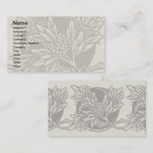 Jugendstil-Blume Blumenminimalismus Visitenkarte (Vorne/Hinten)