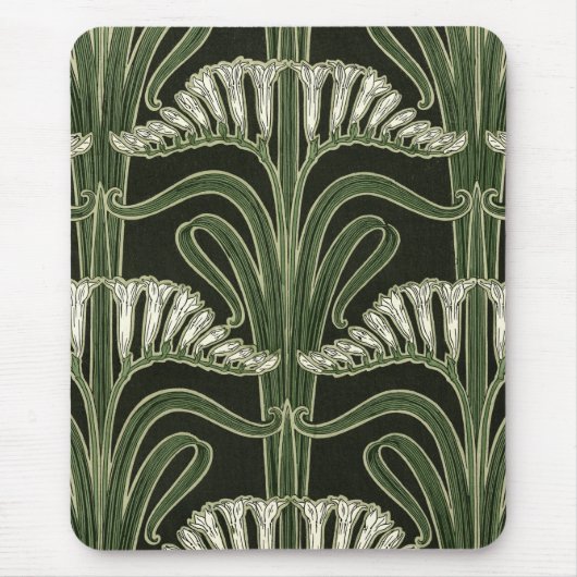 Jugendstil-Blume Design - Mousepad (Vorne)