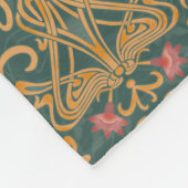Jugendstil-Blume Fleecedecke (Ecke)