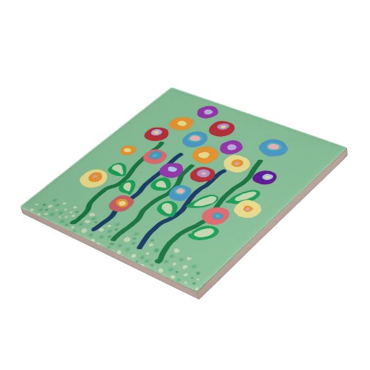 Jugendstil-Blume Fliese (Seite)