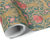 Jugendstil-Blume Geschenkpapier (Rolleneckpunkt)