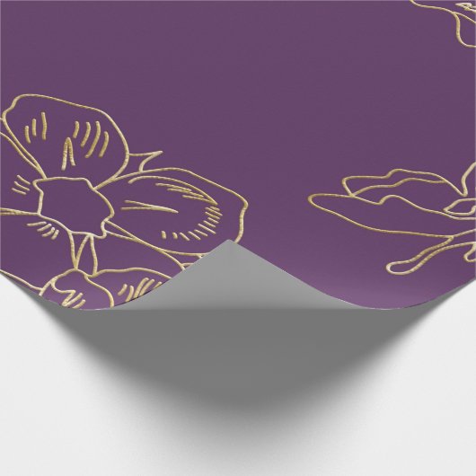 Jugendstil-Blume Geschenkpapier (Ecke)