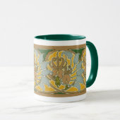 Jugendstil-Blume - Grenze - Tasse (VorderseiteRechts)