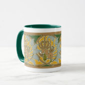 Jugendstil-Blume - Grenze - Tasse (Vorderseite Links)