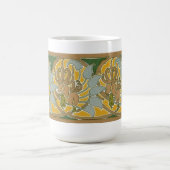 Jugendstil-Blume - Grenze - Tasse (Mittel)