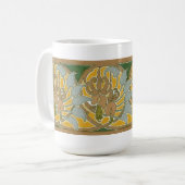 Jugendstil-Blume - Grenze - Tasse (Vorderseite Links)