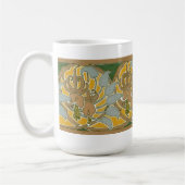 Jugendstil-Blume - Grenze - Tasse (Links)