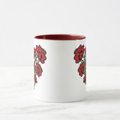 Jugendstil-Blume Herz Red Zwei-Tone-Kaffee-Tasse Tasse (Zentrum)