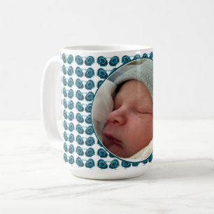 Jugendstil-Blume in Blau Kaffeetasse