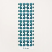 Jugendstil-Blume in Blau Yogamatte (Vorderseite)