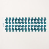 Jugendstil-Blume in Blau Yogamatte (Vorderseite (Horizontal))