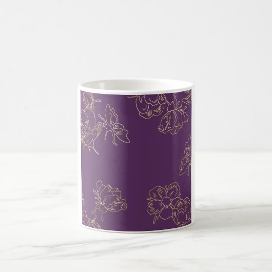 Jugendstil-Blume Kaffeetasse (Mittel)