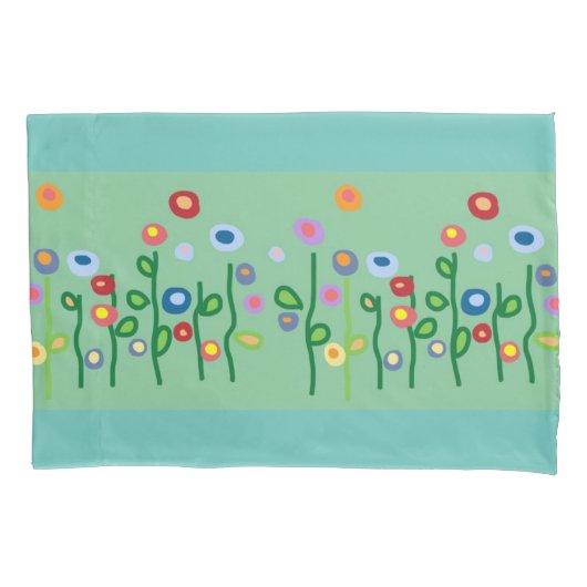 Jugendstil-Blume Kissenbezug (Vorderseite)