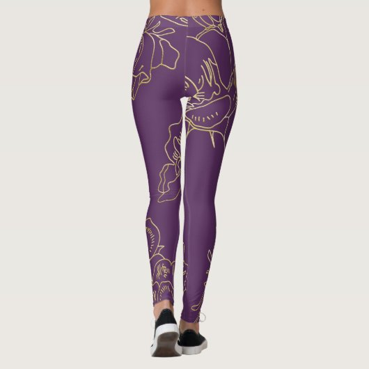 Jugendstil-Blume Leggings (Rückseite)