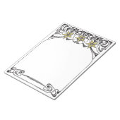 Jugendstil-Blume Notizblock (angewinkelt)