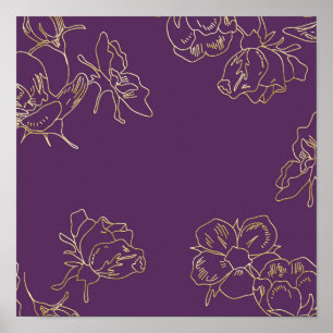 Jugendstil-Blume Poster