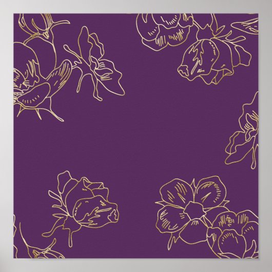 Jugendstil-Blume Poster (Vorne)