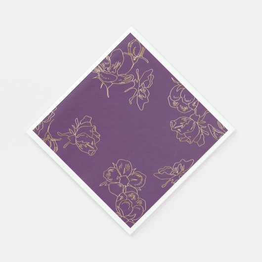 Jugendstil-Blume Serviette (Ecke)