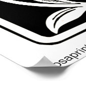 Jugendstil-Blume Silhouette Poster (Ecke)