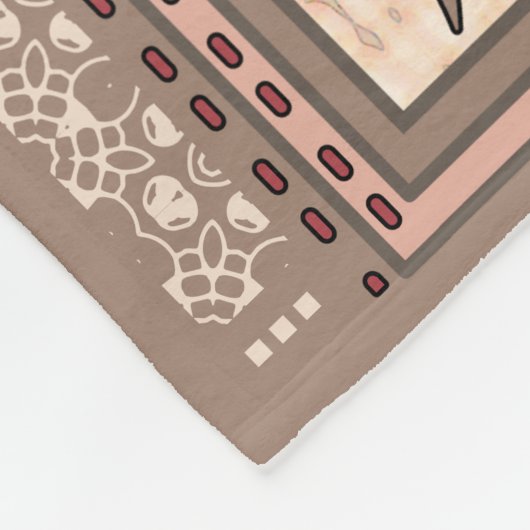 Jugendstil-Blume und Spitzen - Mit Monogramm Fleecedecke (Ecke)