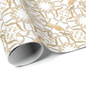 Jugendstil-Blume Vögel Geschenkpapier (Rolleneckpunkt)