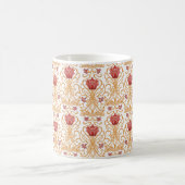 Jugendstil-Blume weiß Kaffeetasse (Mittel)