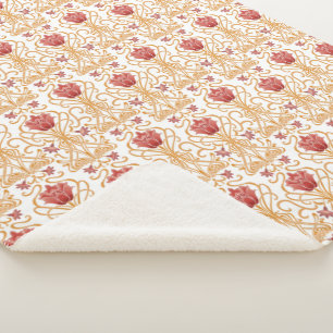 Jugendstil-Blume weiß Sherpadecke