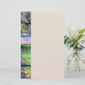 Jugendstil Blume Wisteria Locarno Briefpapier (Stehend Vorderseite)