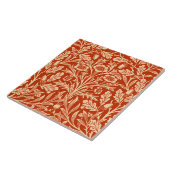 Jugendstil-Blumen-Damaskus, Mandarinorange Fliese (Seite)