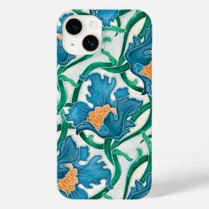 Jugendstil-Blumen-Majolika-Muster Case-Mate iPhone 14 Hülle