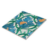 Jugendstil-Blumen-Majolika-Muster Fliese (Seite)