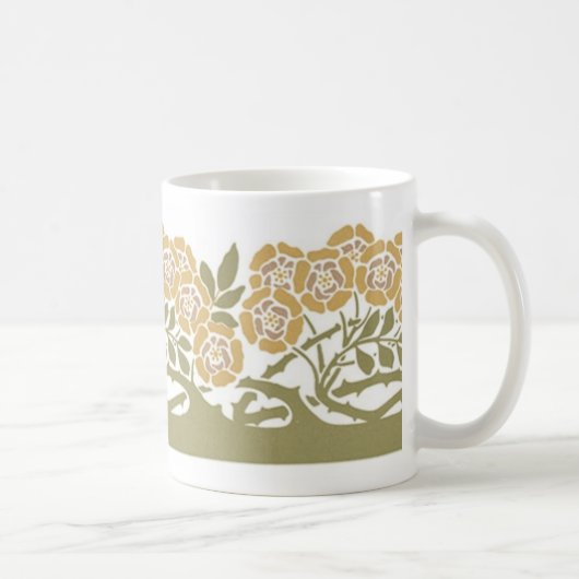 Jugendstil-Blumen - Tasse (Rechts)